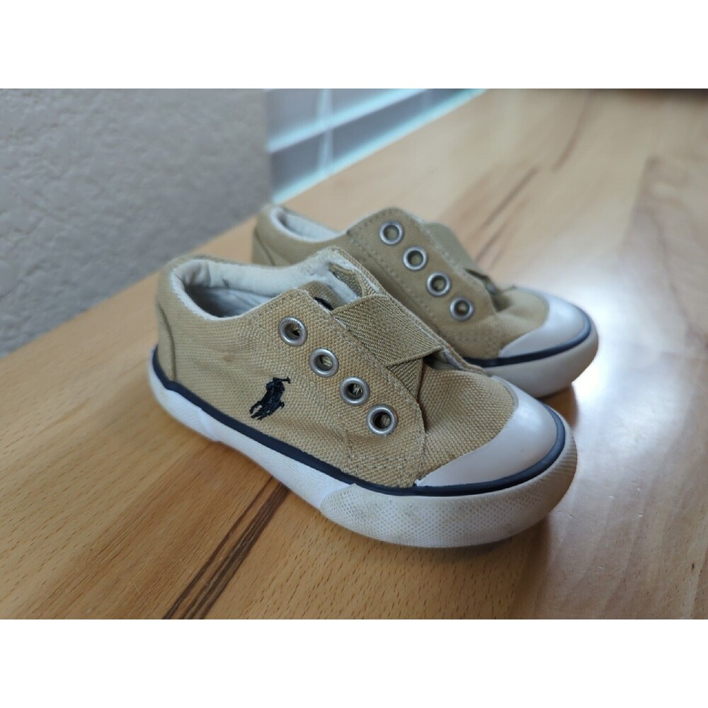Polo Ralph Lauren Toddler Shoes Boys Size 5 Straps Canvas Sneaker Slip On
